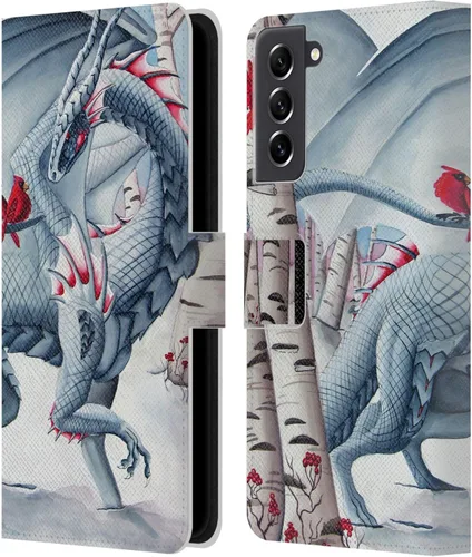 Vista 10 de Head Case Designs Officially Licensed Carla Morrow Galactic Entrancement Dragons Leather Wallet Case Compatible with Samsung Galaxy A07 4G