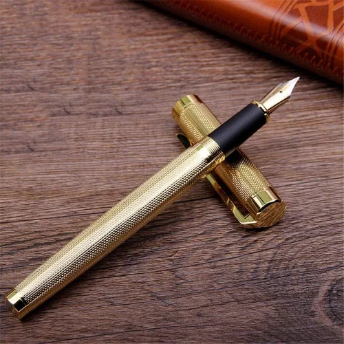 Vista 3 de Pluma estilográfica, pluma estilográfica, pluma de metal para regalo de negocios, para hombres y mujeres (color único: un color)