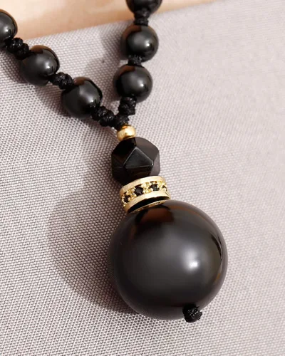 Vista 5 de Jewever Cristales y piedras curativas, collares largos para mujeres y hombres, collar de cuentas de cristal con cuentas de piedra natal, collar