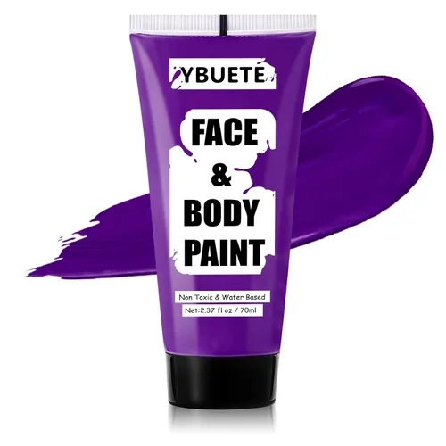 Vista 20 de YBUETE Pintura facial corporal a base de agua blanca para calavera Cosplay Blanco