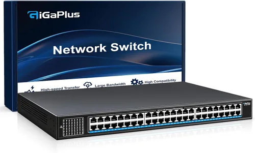 Vista 8 de GiGaPlus Switch Ethernet No Administrado de 6 Puertos 2.5Gb con 4 Puertos Base-T de 2.5G, 2 Puertos SFP+ de 10G. Switch de Red de 2.5Gbps