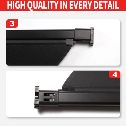 Vista 6 de Cubierta de Carga para Volvo XC60 2010 2011 2012 2013 2014 2015 2016 2017 para Accesorios Volvo XC60 Negro Cubierta de Maletero Retráctil Protector