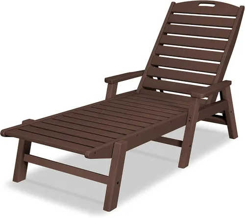 Vista 13 de POLYWOOD NCC2280MA-P Camastro Náutico con Brazos, Negro
