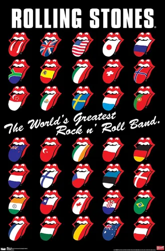 Vista 11 de Trends International Rolling Stones - Póster de pared de cuadrícula, 14.725 x 22.375 pulgadas, versión enmarcada de madera de granero Versión
