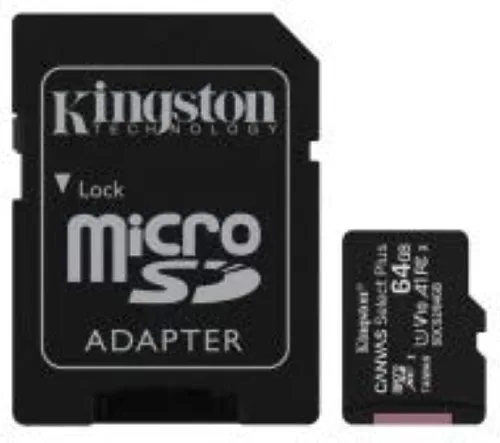 Vista 4 de Kingston Tarjeta microSDXC Canvas Select Plus de 64 GB Hasta 100 MB/s A1 Clase 10 UHS-I con adaptador SDCS2/64GB