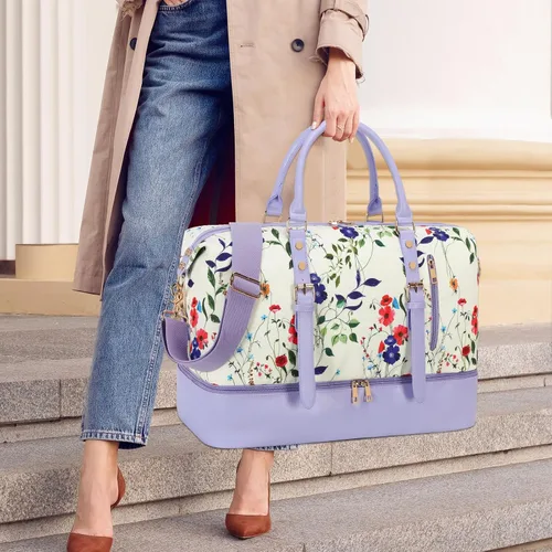 Vista 8 de Weekender Overnight - Bolsa de viaje de gran tamaño para hombres y mujeres