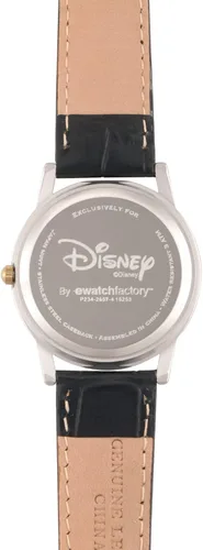 Vista 3 de Disney Mickey Mouse - Reloj analógico con correa de cuero de cuarzo clásico Cardiff para adultos Negro