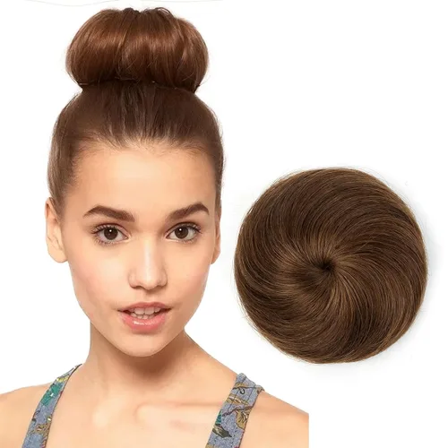 Vista 12 de Moño de Cabello Humano 100%, Moño Desordenado Pieza de Cabello Extensiones de Cabello Humano Real Moño de Cabello Rizado Natural Piezas de Cabello