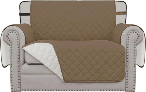 Vista 302 de Easy-Going - Funda reversible para sofá, resistente al agua, con varillas de espuma y correas elásticas, protector de muebles para mascotas y perros