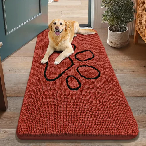 Vista 34 de Smiry Tapete para puerta de perro para patas fangosas, absorbente y Gris y negro
