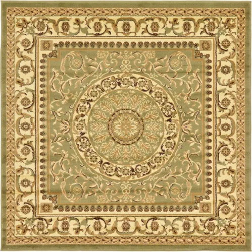 Vista 18 de Unique Loom colección Versailles - Alfombra de área con patrón de medallón, motivo floral; estilo tradicional clásico