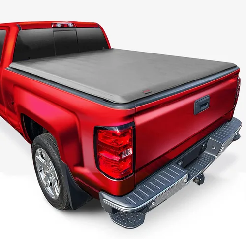 Vista 12 de MaxMate - Funda suave de cuatro pliegues para tonneau de camioneta, compatible con Chevy Silverado GMC Sierra 1500 2007-2013