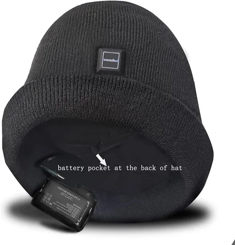Vista 5 de Gorro calefactable, calentador de cabeza de invierno, gorra recargable eléctrica para hombre y mujer