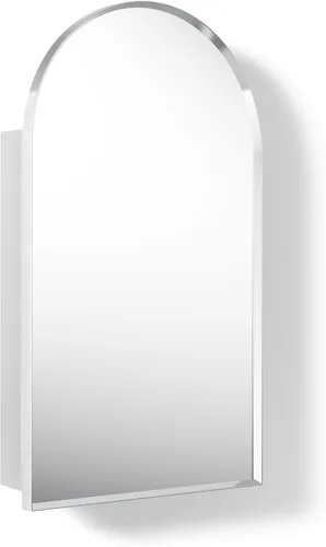 Vista 40 de Kohler 35573-BNL Verdera® - Espejo de gabinete de medicina enmarcado, diseño cápsula, interior espejado, gabinete de baño, estantes de vidrio