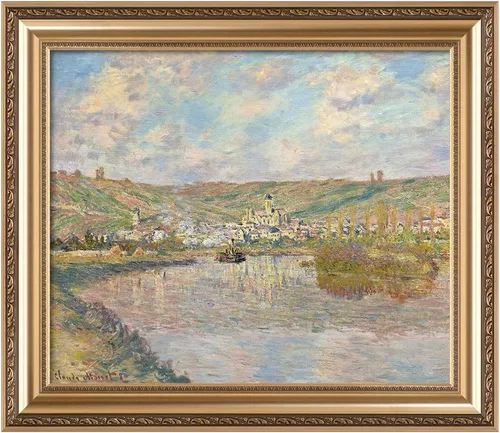 Vista 13 de IPIC - Reproducción artística de los lirios de agua de Claude Monet 1906, impresiones giclée coinciden con el marco dorado clásico, arte de pared
