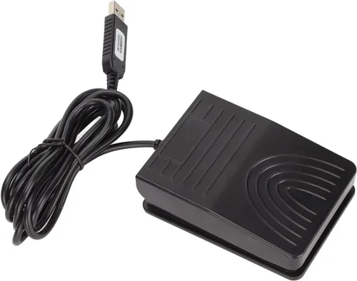 Vista 7 de Luqeeg Pedal de interruptor de pie USB, interruptor de pie ergonómico de control multimedia, teclado de soporte, mouse, juegos, función de cuerda