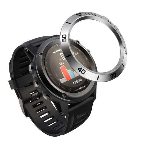 Vista 9 de AISPORTS Anillo de bisel compatible con Garmin Fenix 3/Fenix 3 HR bisel Loop cubierta adhesiva antiarañazos acero inoxidable bisel de metal marco
