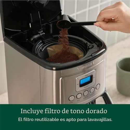 Vista 8 de Cuisinart - Cafetera programable de 12 tazas con jarra térmica DCC-3400P1, acero inoxidable