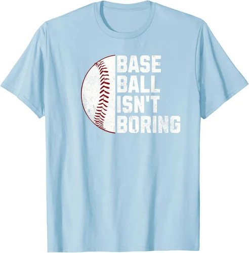 Vista 82 de Camiseta Baseball Isn't Boring, Negro