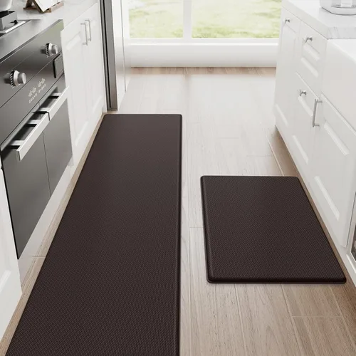 Vista 59 de StepRite Tapetes de cocina, 2 tapetes acolchados, antifatiga, para piso, de escritorio, antideslizante, impermeables, oficina, alfombras de 17.3 x