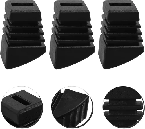 Vista 8 de 3pcs Black Rubber Drum Rack Feet Sleeves Anti Slip Floor Protectors