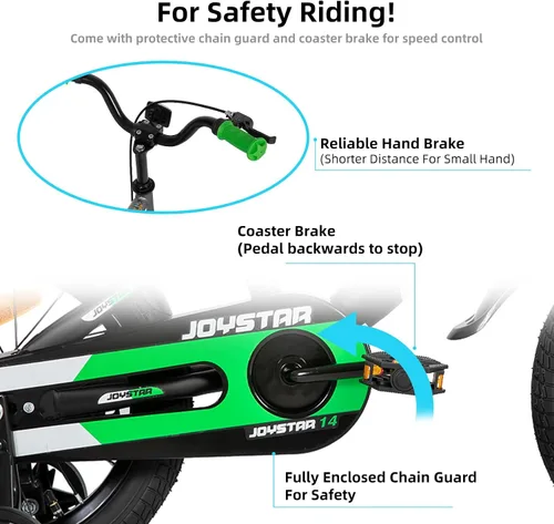 Vista 3 de JOYSTAR New Berry - Bicicleta infantil para niños y niñas de 3 a 12 años, bicicletas para niños de 12, 14, 16 pulgadas, con ruedas de entrenamiento