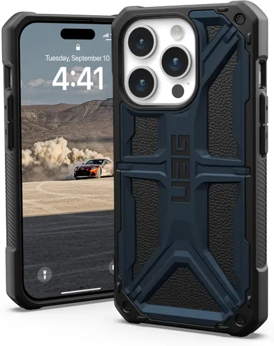 Vista 12 de URBAN ARMOR GEAR UAG Funda [versión actualizada] compatible con iPhone 15 Pro de 6.1 pulgadas, fibra de carbono Monarca, resistente, resistente