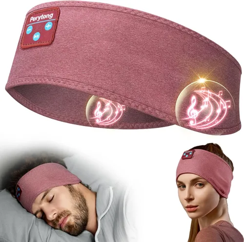 Vista 13 de Perytong: Audífonos para dormir de Bluetooth, diadema para dormir, ultra suave para durmientes laterales, regalos para dormir para hombres y mujeres
