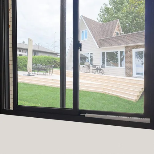 Vista 2 de Jeacent Barra de seguridad ajustable para ventana, 2 piezas, cerradura de puerta de patio, acero resistente, se extiende de 15 1/2 pulgadas a 29 1/2