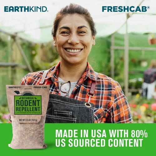 Vista 7 de EarthKind Fresh Cab - Repelente de roedores y cápsula de bolsa – Repelente botánico de roedores y ratones – Hecho con fibras vegetales y aceites