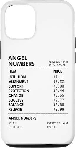 Vista 28 de Angel Numbers Receipt 111 222 333 444 - Funda de numerología espiritual para iPhone 17