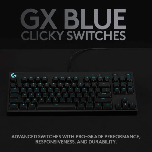 Vista 3 de Logitech G Pro - Teclado para gamers diseño ultra portátil sin teclas numéricas cable micro USB desmontable 168 millones de colores LIGHTSYNC