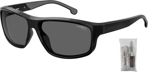 Vista 2 de Carrera CA8038S Rectangle Sunglasses For Men + BUNDLE with Designer iWear Complimentary Eyewear Care Kit