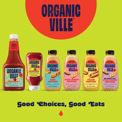 Vista 6 de Organicville Dijon Mustard - Mostaza Dijon Organic, mostaza Dijion, vegano, paleo, USDA orgánico, sin OMG, mostaza cetogénica, entera 30, mostaza