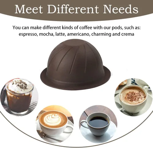 Vista 10 de 5 cápsulas de café reutilizables Vertuo, cápsulas de café recargables, compatibles con máquina de café Nespresso Ver0tuo, con 2 cápsulas de café