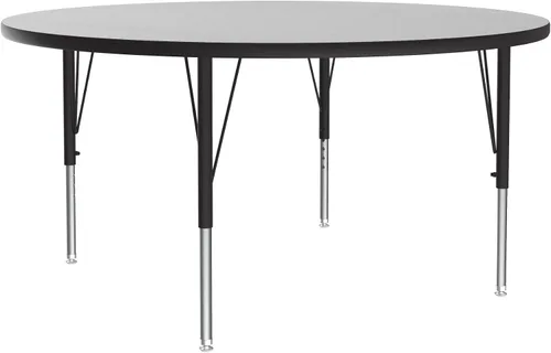 Vista 13 de Correll AM2448-REC-15 EconoLne - Mesa de actividades de melamina, 24 pulgadas x 48 pulgadas, parte superior de granito gris rectangular, patas
