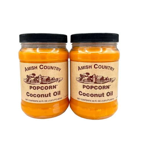 Vista 11 de Amish Country Popcorn Aceite de coco - 15 oz Anticuado, sin OMG y sin gluten