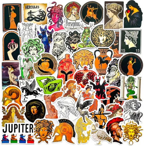 Vista 10 de Yoksas 50 piezas de calcomanías vintage victorianas - Calcomanías de vinilo impermeables de arte antiguo para laptops, botellas de agua, álbumes