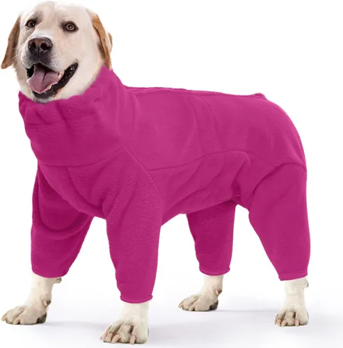 Vista 14 de ROZKITCH Abrigo térmico de invierno para perro, pijama de forro polar suave, resistente al viento, chaqueta cálida para clima frío, chaleco
