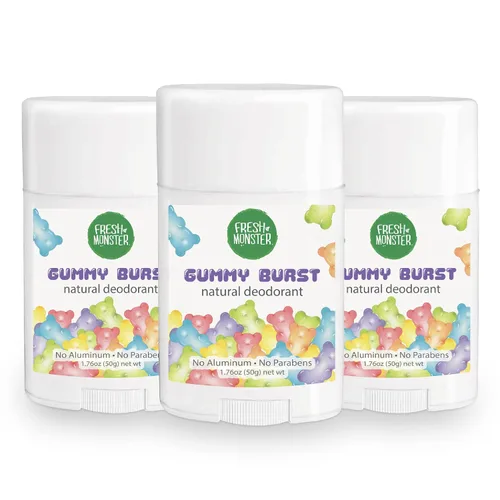 Vista 11 de Fresh Monster Desodorante Natural para Niños y Adolescentes Sin Aluminio, Sin Parabenos e Hipoalergénico Testado por Dermatólogos Protección