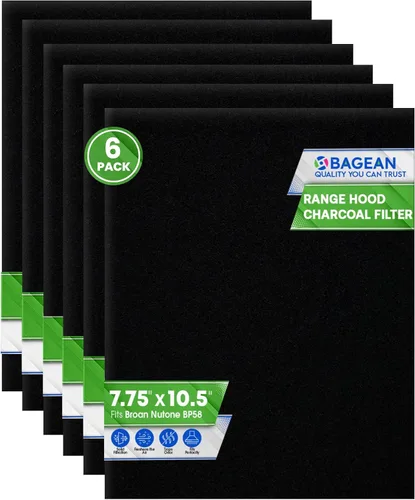 Vista 8 de Filtro de carbón para campana extractora de 7.75 x 10.5 pulgadas, se adapta a Broan y Nutone BP58 para campanas extractoras de la serie 43000