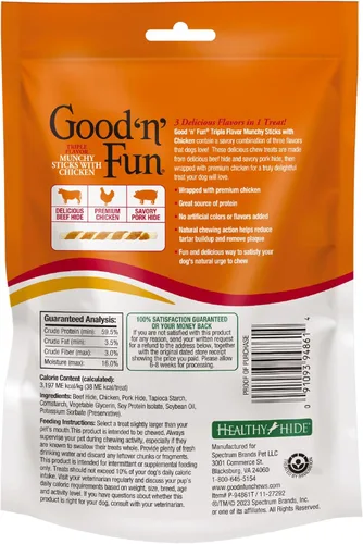 Vista 2 de GOOD 'N' FUN Munchy Sticks Golosinas de larga duración para perros