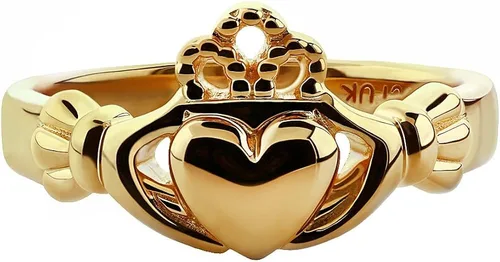 Vista 2 de Anillo Claddagh ULG-6163Y de oro amarillo de 14 quilates