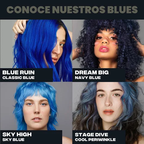 Vista 6 de Good Dye Young - Tinte semipermanente para el cabello, vegano y libre de crueldad, color azul, dura hasta 24 lavados, coloración capilar