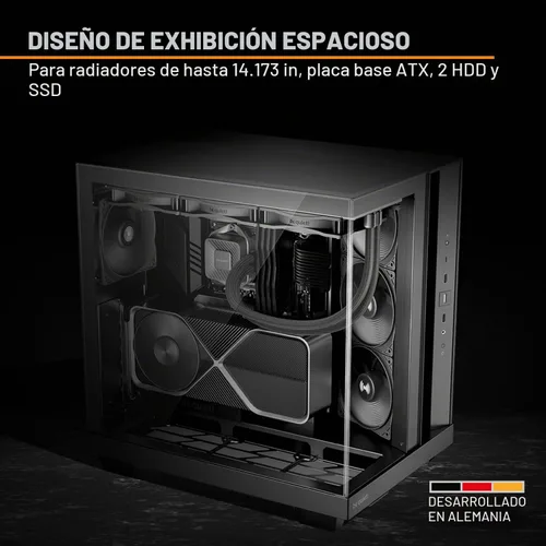 Vista 3 de be quiet! Base ligera 500 PC Caso, totalmente ventana frontal y panel