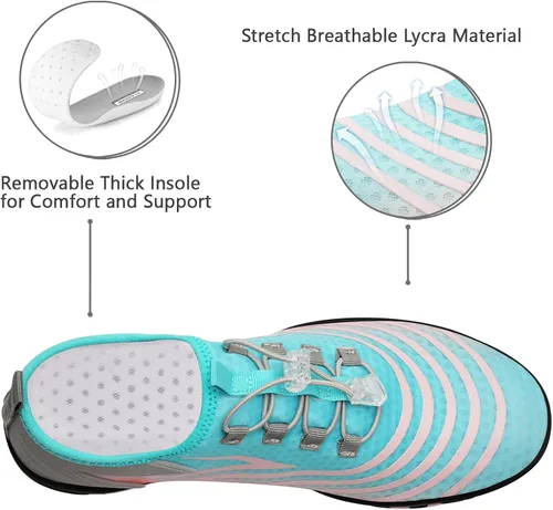 Vista 2 de Tenis impermeables para hombres y mujeres, descalzo, calcetín acuático de secado rápido para usar al aire libre, calzado deportivo para kayak