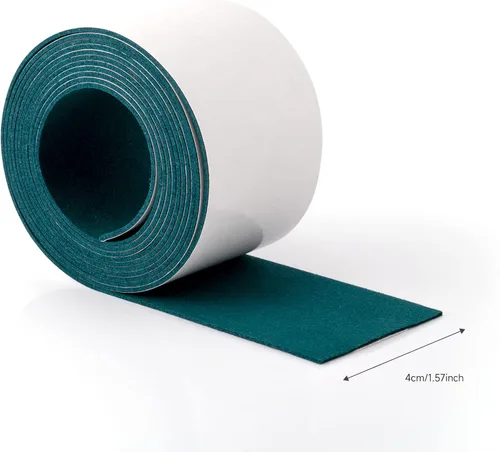 Vista 2 de FOSHIO Fieltro de microfibra para envolver bordes de escobilla de 6.6 ft de longitud, fieltro de gamuza verde oscuro para cubrir los bordes