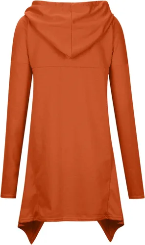Vista 4 de Kuluzego Traje de vacaciones con capucha para mujer, con cuello redondo, plisado, con capucha, para otoño e invierno 2024 T5