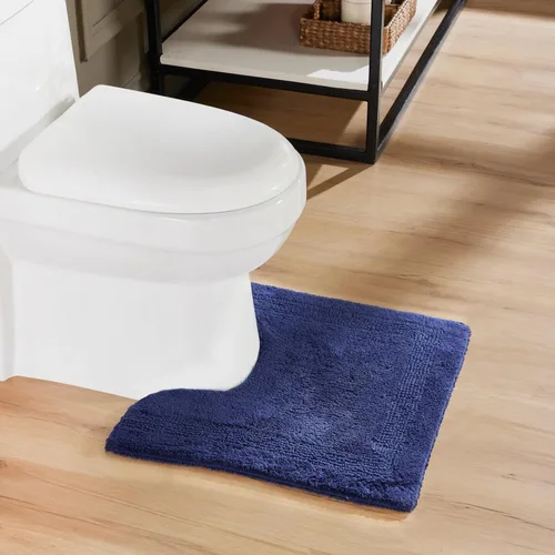 Vista 227 de Better Trends - Juego de 2 alfombras de baño 100% algodón, extra suaves, con borlas, de 17" x 24", alfombra de baño superabsorbente y reversible