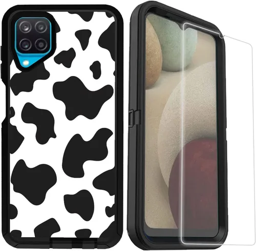 Vista 10 de Funda compatible con Samsung Galaxy A12 – Camo resistente a prueba de golpes con protector de lente de cámara [protección de grado militar]